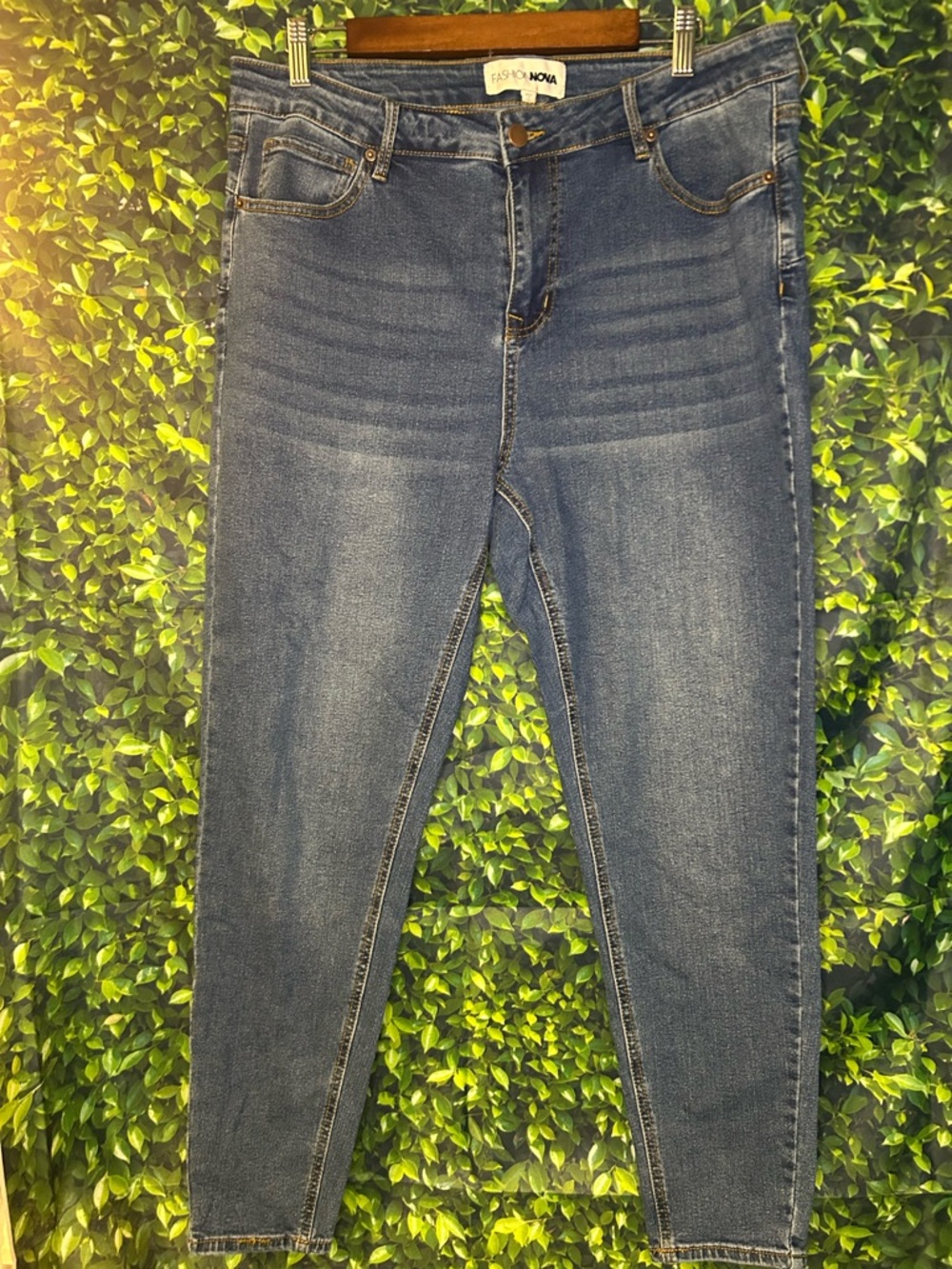 Fashion Nova Medium Wash High-Rise Skinny Jeans